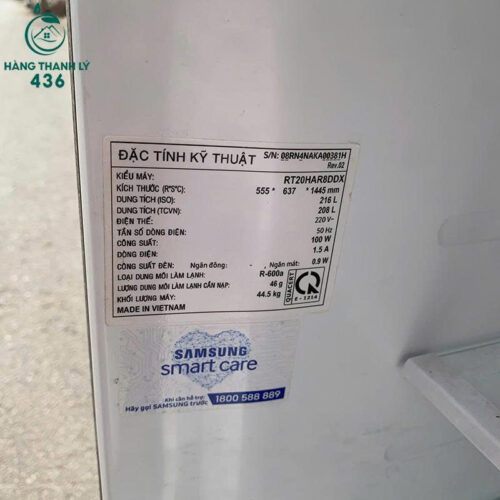 tu lanh cu samsung 2 canh 216l 5