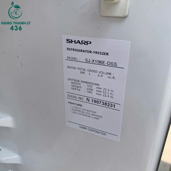 tu lanh cu sharp 2 canh dung tich 180l 3 1