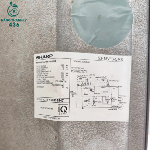 tu lanh cu sharp 2 cua dung tich 180l 3