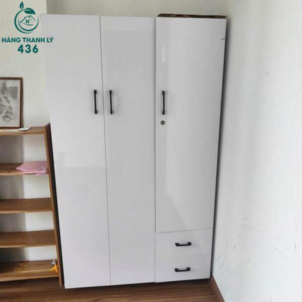 tu nhua cu 1mx1m8x45cm 3 canh 2 ngan keo 2