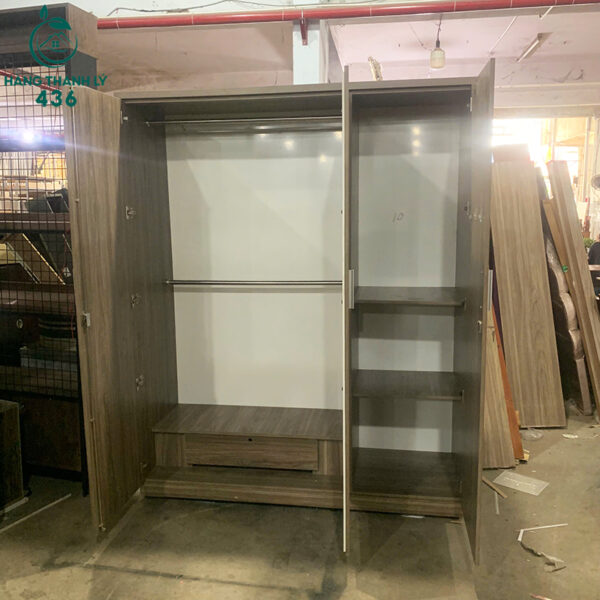 tu quan ao cu 1m6x2m mau nau van go sang trong 2