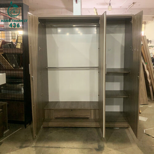 tu quan ao cu 1m6x2m mau nau van go sang trong 3