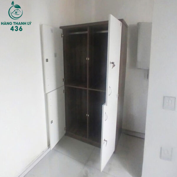 tu quan ao cu 4 canh go mau trang phoi nau 1