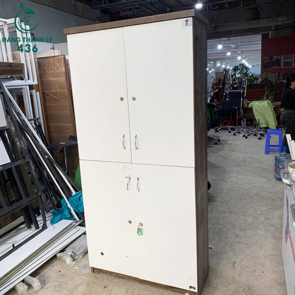 tu quan ao cu 4 canh go mau trang phoi nau 2 1