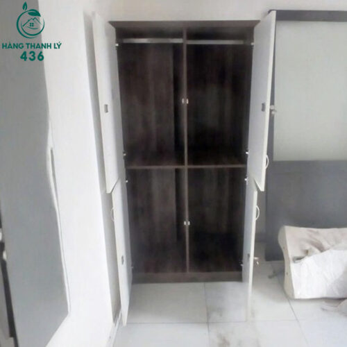 tu quan ao cu 4 canh go mau trang phoi nau 3