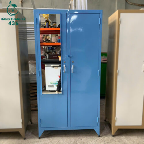 tu quan ao sat 1m8x88cm 2 canh co guong ben trong nhieu mau moi 99 9