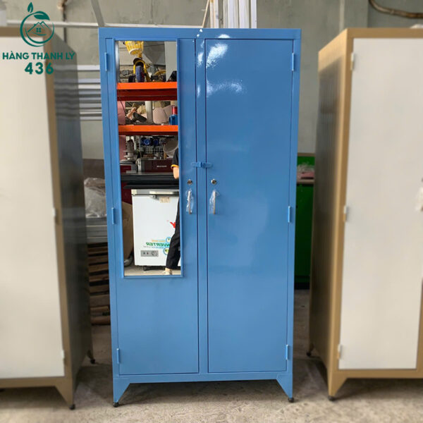 tu quan ao sat 1m8x88cm 2 canh co guong ben trong nhieu mau moi 99 9