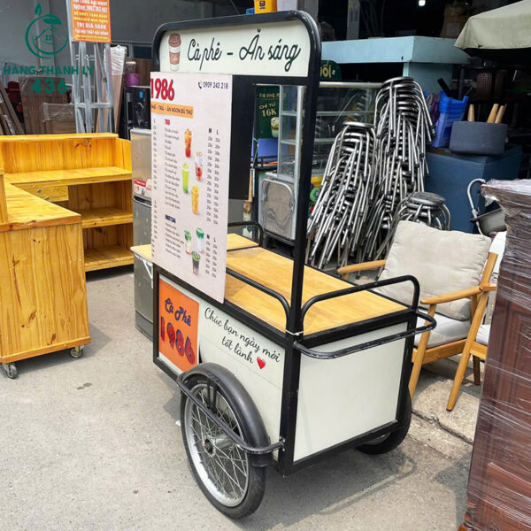 xe ban hang cu 1m2x75cmx60cm mat ban go tien loi 4