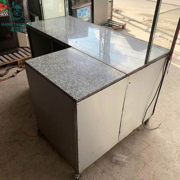 Xe Bán Hàng Cũ Góc L 1M7X1M2X95CM Phối Mặt Đá