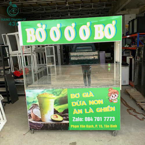 Xe Bán Hàng Cũ Góc L 1M7X1M2X95CM Phối Mặt Đá