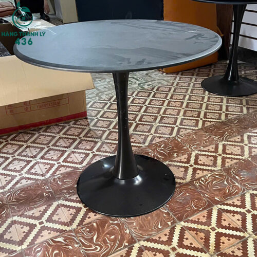 Bàn Cafe Tròn Tulip Cũ Mặt Giả Đá Sang Trọng 3 ban cafe tron tulip cu mat gia da sang trong 1
