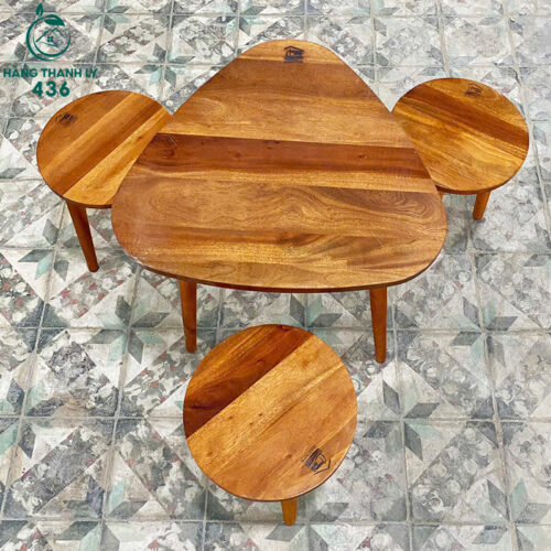 Bàn ghế cafe gỗ cũ