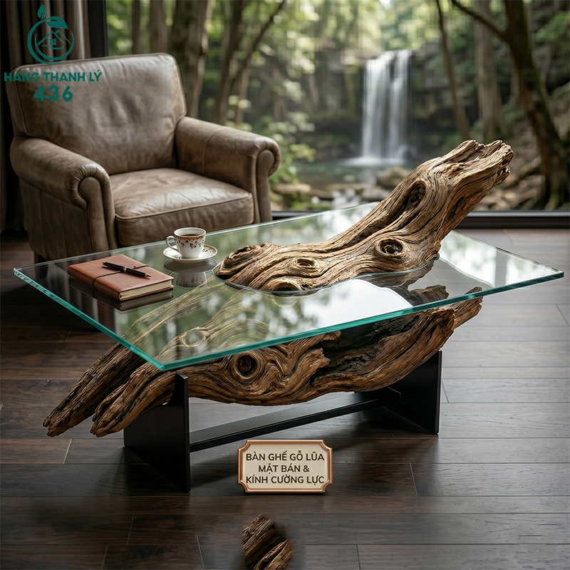 Bàn ghế gỗ lũa