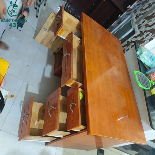 Bàn Giám Đốc Gỗ Cũ 1M4X70CMX75CM Có Nhiều Ngăn Kéo 2 ban giam doc go cu 1m4x70cmx75cm co nhieu ngan keo 1