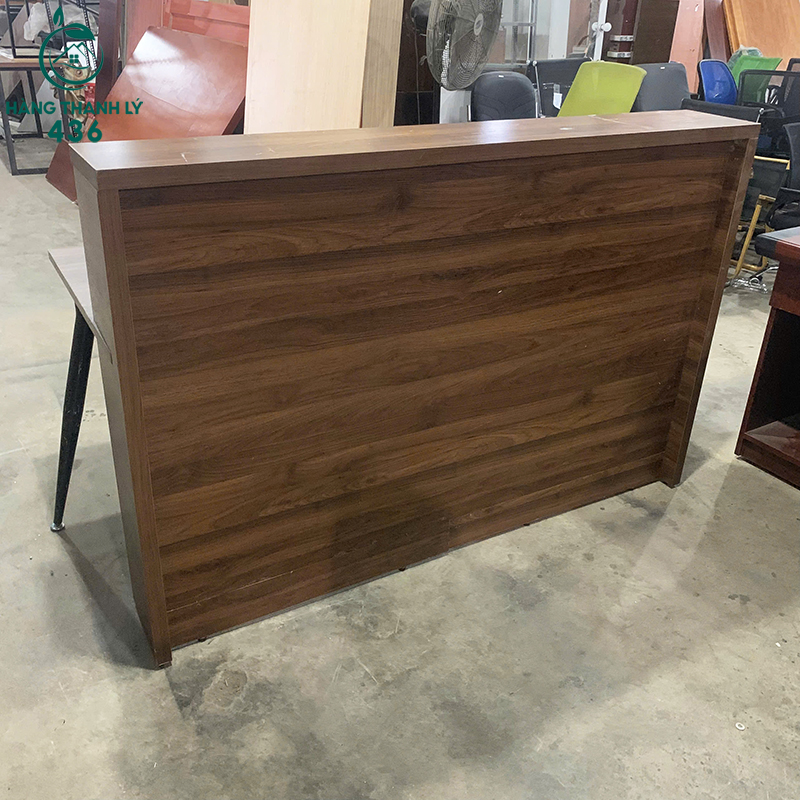 Quầy Thu Ngân Gỗ Cũ 2M6X1M7X1M05 Kèm Tủ Phụ 9 ban giam doc go cu 2m6x1m7x1m05 kem tu phu 4