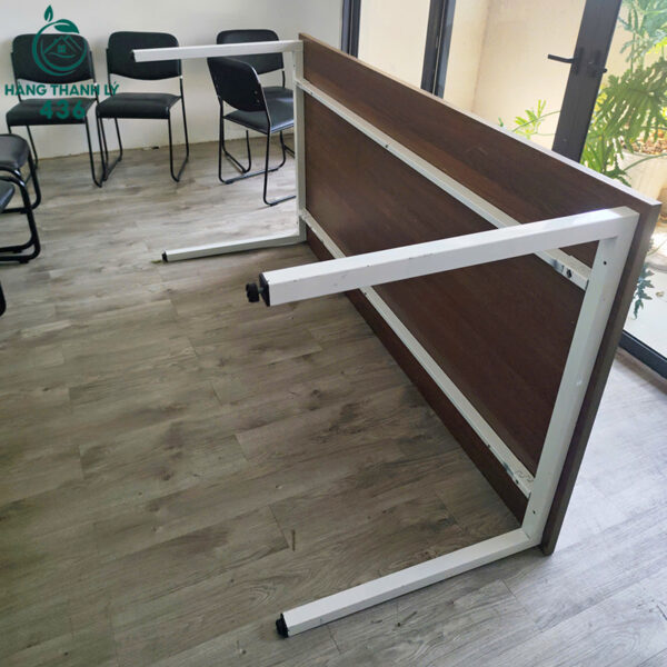 ban hop go cu 1mx2mx75cm mau nau van go 2