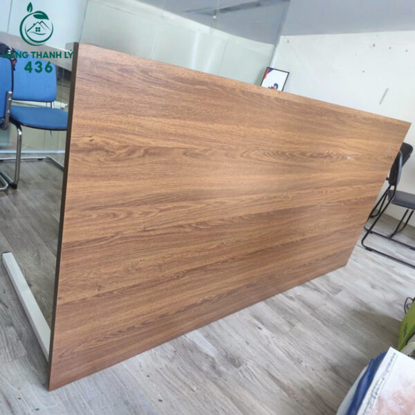 ban hop go cu 1mx2mx75cm mau nau van go