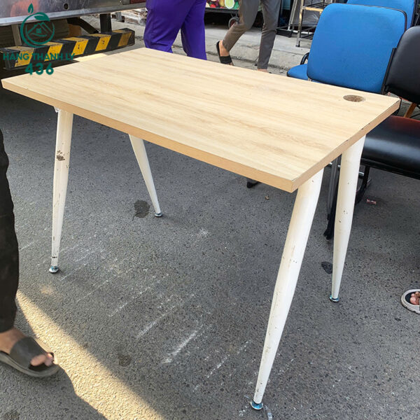 ban lam viec cu 1m2x1mx75cm chan con mau trang 3