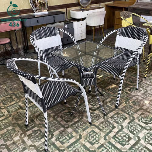 bo ban 3 ghe may nhua trang den moi 99 1