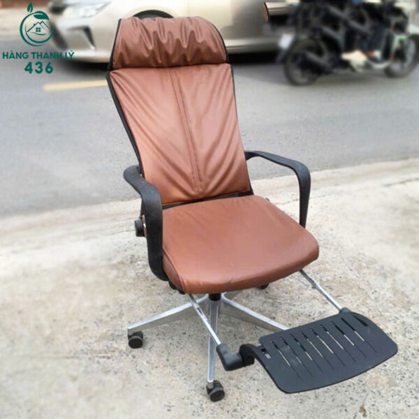 ghe giam doc cu lung cao boc da mau nau sang trong
