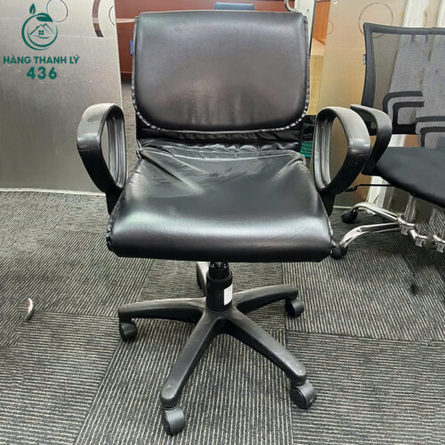 ghe-xoay-van-phong-cu-boc-da-den-500x500 Thanh Lý Bàn Ghế Cũ, Mua Bán Đồ Nội Thất Cũ Giá Rẻ TPHCM