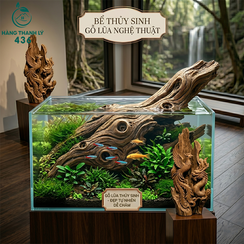 Gỗ lũa thủy sinh dùng trang trí bể cá