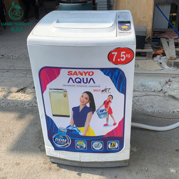 may giat sanyo aqua 7 5kg cua tren cu 1