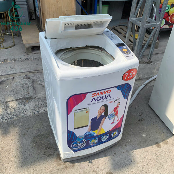may giat sanyo aqua 7 5kg cua tren cu 4