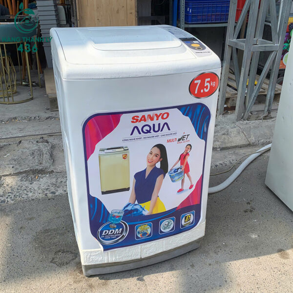 may giat sanyo aqua 7 5kg cua tren cu 6