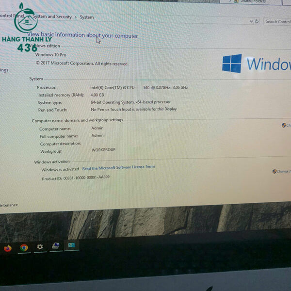 may tinh all in one apple cu cau hinh core i3 2