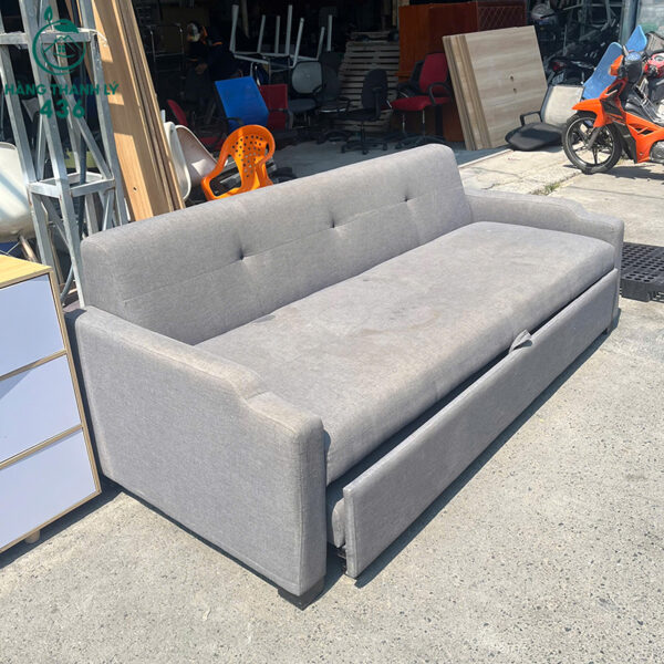 sofa giuong cu boc vai mau xam hien dai 1