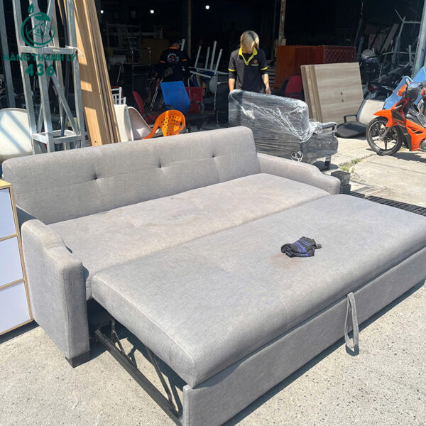 sofa giuong cu boc vai mau xam hien dai 4
