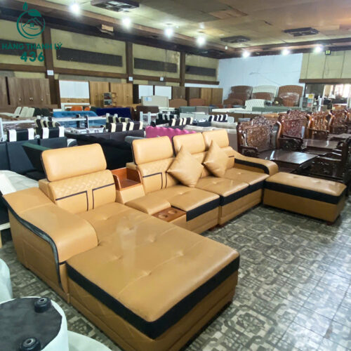 sofa goc l cu mau nau phoi den sang trong 1