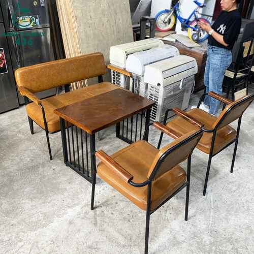 thanh ly bo ban ghe cafe chan sat mat go 2 2