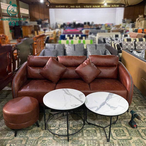 thanh ly bo sofa bang 3 cho mau nau bo moi 99 3