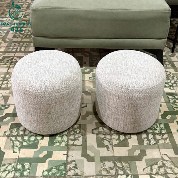 thanh ly ghe don sofa hinh tron boc vai ni xam moi 99 1