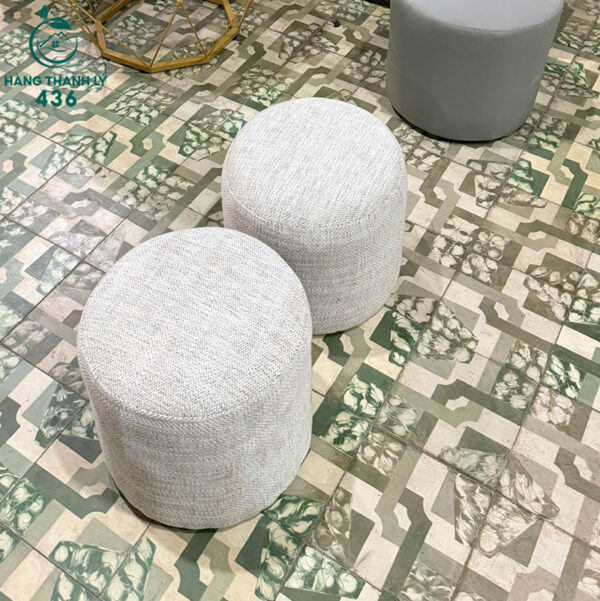 thanh ly ghe don sofa hinh tron boc vai ni xam moi 99 2