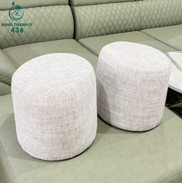 thanh ly ghe don sofa hinh tron boc vai ni xam moi 99 4