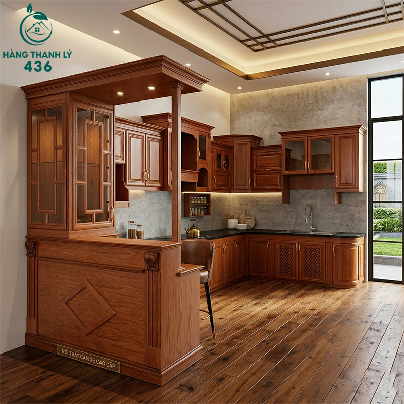 Gỗ Căm Xe Là Gỗ Gì? Thuộc Nhóm Mấy Và Ứng Dụng Nổi Bật tu-bep-go-cam-xe-cao-cap Gỗ Căm Xe Là Gỗ Gì? Thuộc Nhóm Mấy Và Ứng Dụng Nổi Bật