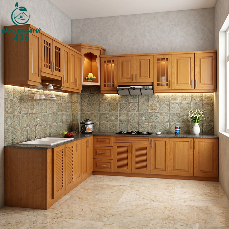 Tủ bếp gỗ gõ đõ cũ