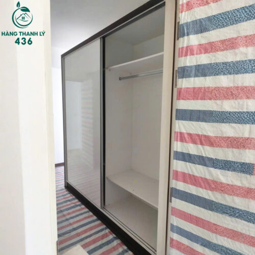 Tủ Quần Áo Cửa Lùa 2M5X2M4X65CM 2 Cánh Màu Trắng Cũ 3 tu quan ao cua lua 2m5x2m4x65cm 2 canh mau trang cu 1