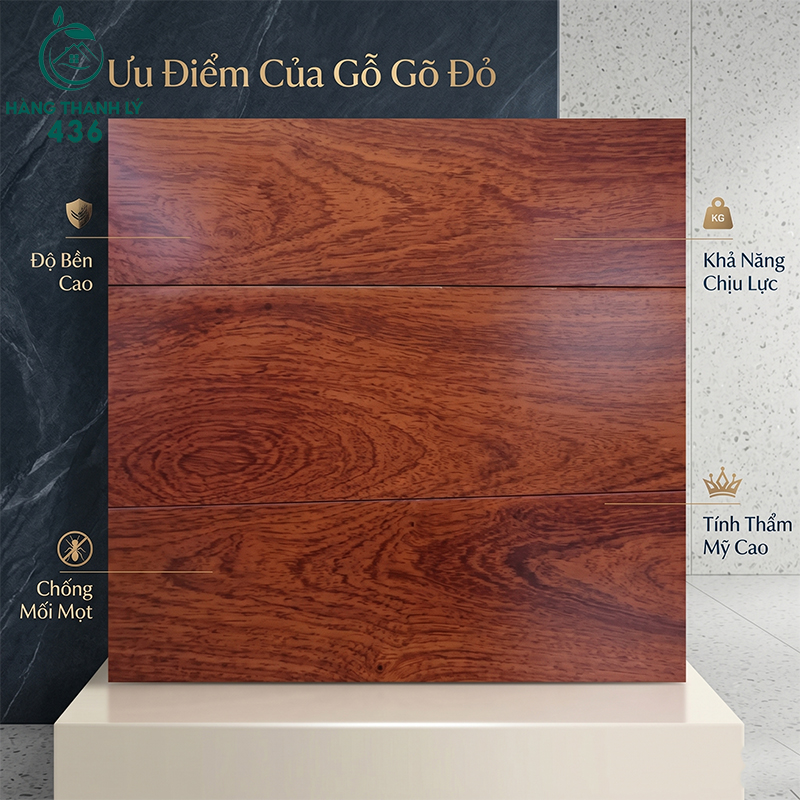 Ưu điểm của gỗ gõ đỏ