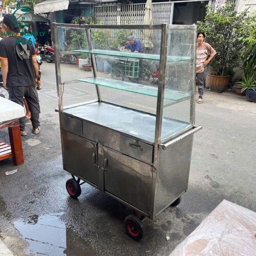 xe day ban banh trang inox tu kinh cu 1