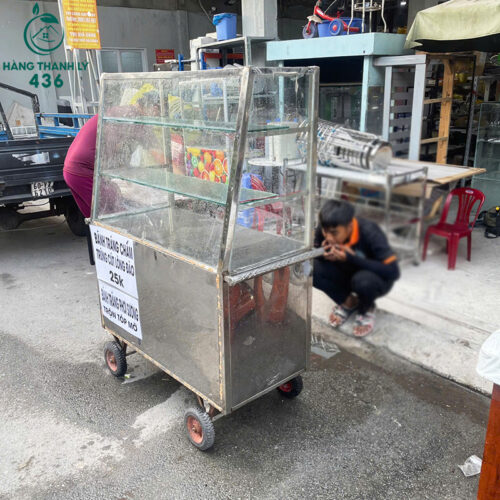 xe day ban banh trang inox tu kinh cu 2