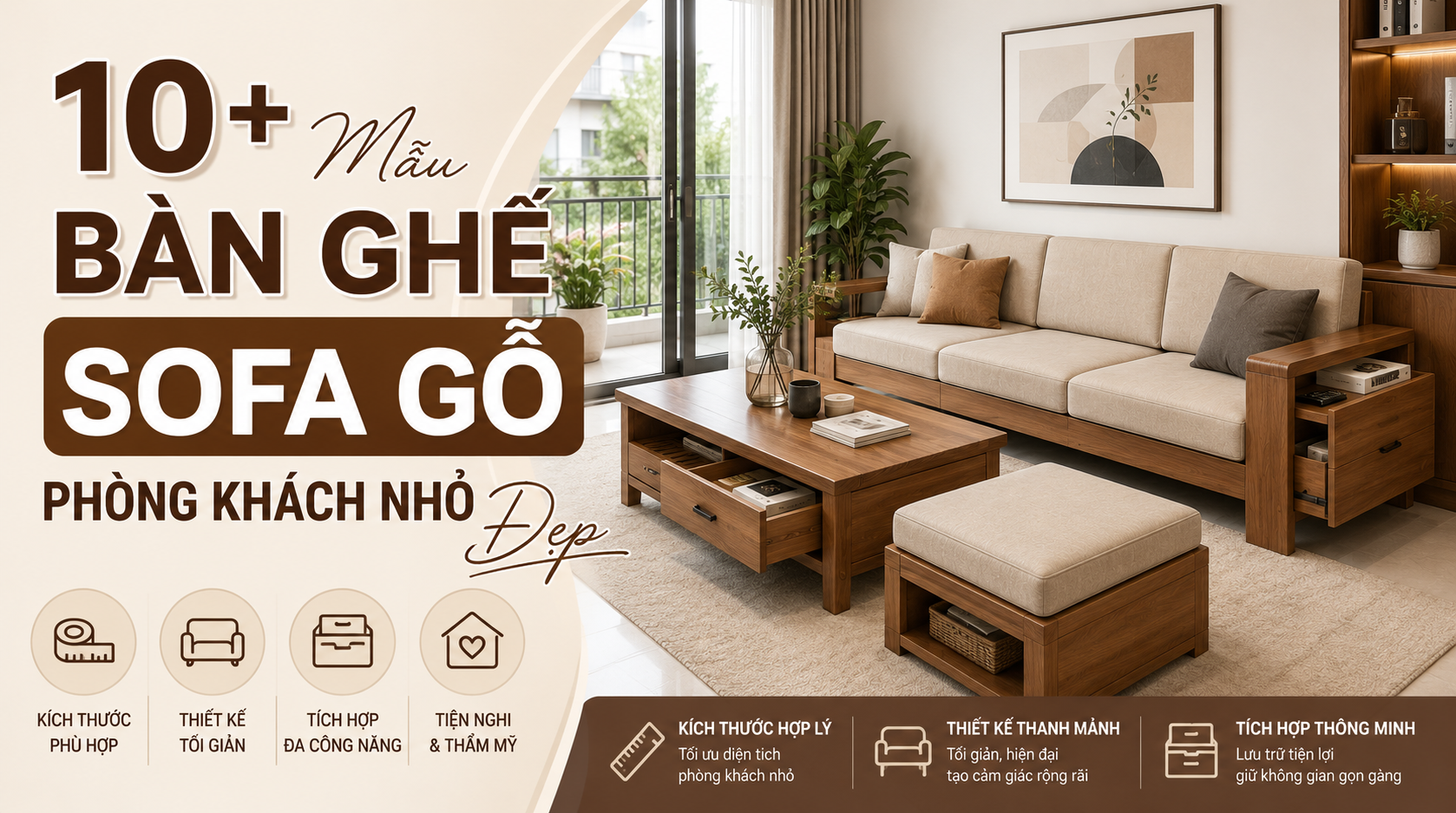 10 mau ban ghe sofa go phong khach nho dep