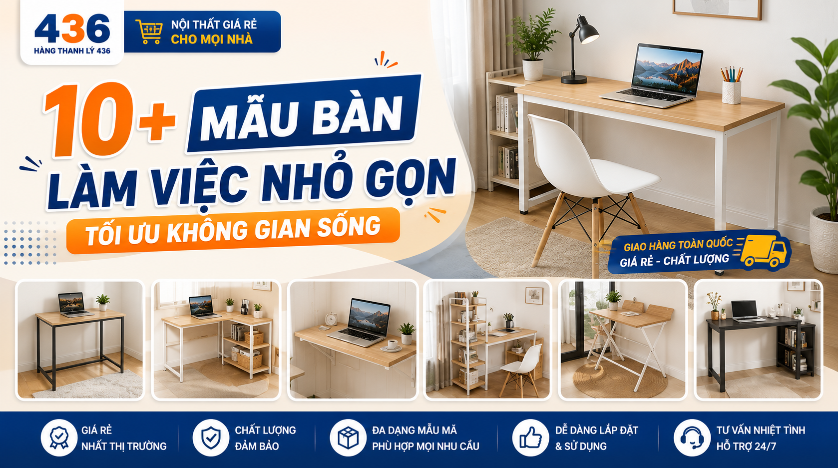 10+ Mẫu Bàn Làm Việc Nhỏ Gọn Tối Ưu Không Gian Sống 25 50 mau ban lam viec nho gon toi uu khong gian song