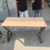 ban lam viec cu 1m2x60cm chan sat chu x 2 1