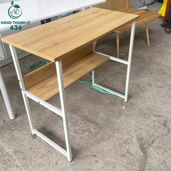 ban lam viec cu 80cmx40cm co ke de do tien loi 1