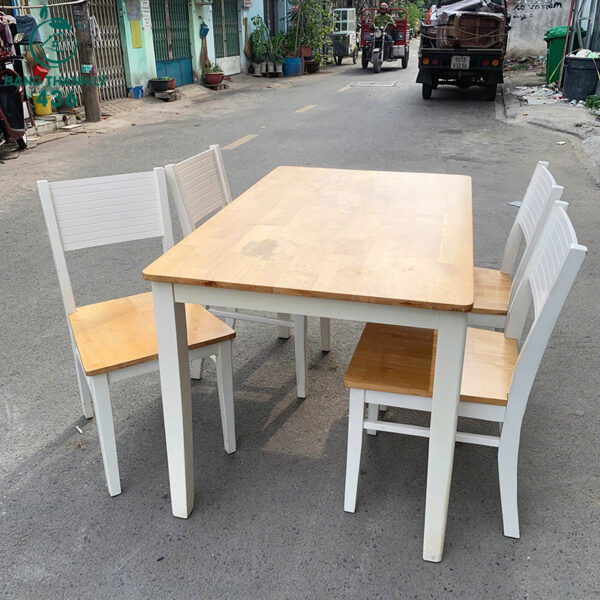 bo ban an go 1m2x70cm cu 4 ghe thiet ke hien dai 3