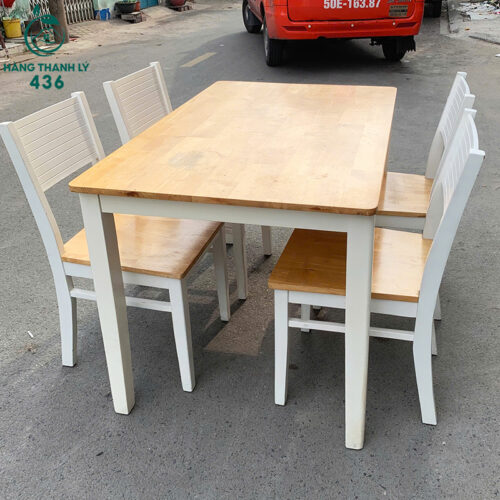 bo ban an go 1m2x70cm cu 4 ghe thiet ke hien dai 4